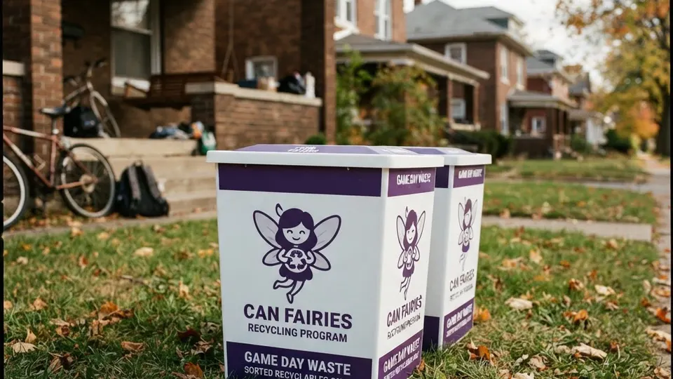 Abstract editorial illustration for: Can Fairies have taken over students’ off-campus lawns. What are they?