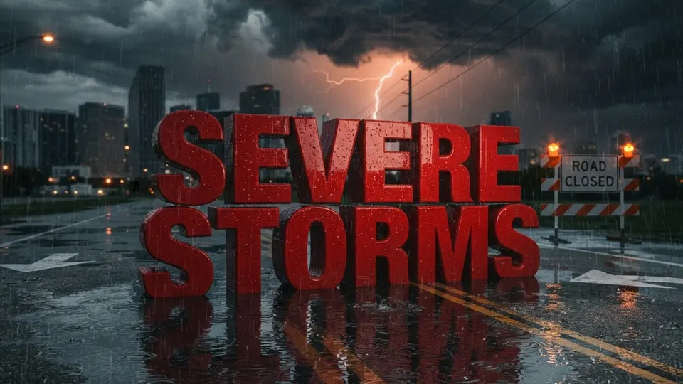Weather title card: Florida Weather Alert: 90-Degree Heat and Storms for Labor Day Weekend in Miami