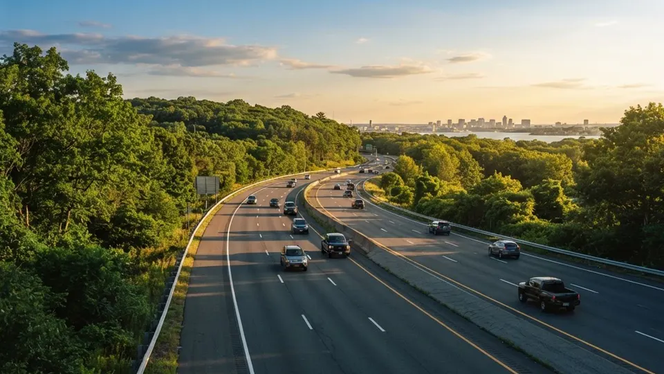 Weather title card: Massachusetts Weather: Weekend Cool-Down and I-95 Travel Alert in Boston