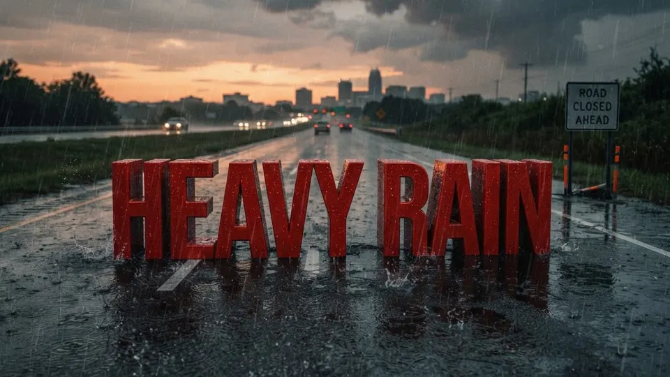 Weather title card: North Carolina Weather: 15-Degree Cool-Down for Labor Day Weekend in Raleigh
