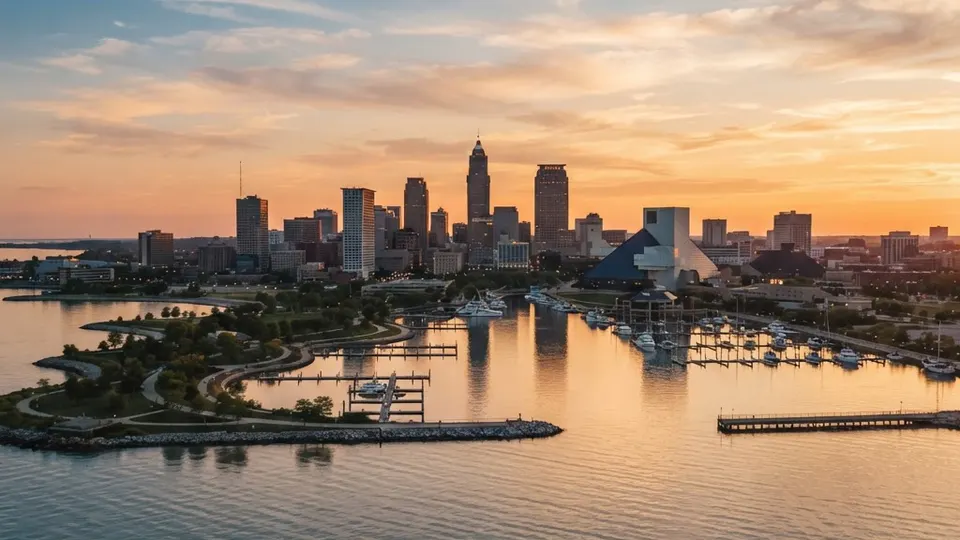 Weather title card: Ohio Weather: I-90 Labor Day Weekend Relief with 78° Highs in Cleveland