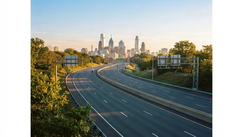 Weather title card: Pennsylvania Weather Alert: 10-Degree Relief Arrives For I-95 This Weekend