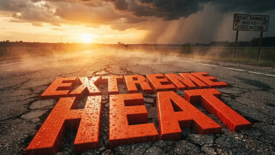 Weather title card: South Carolina – 99° Heat and Storms this Labor Day Weekend: Travel Alert